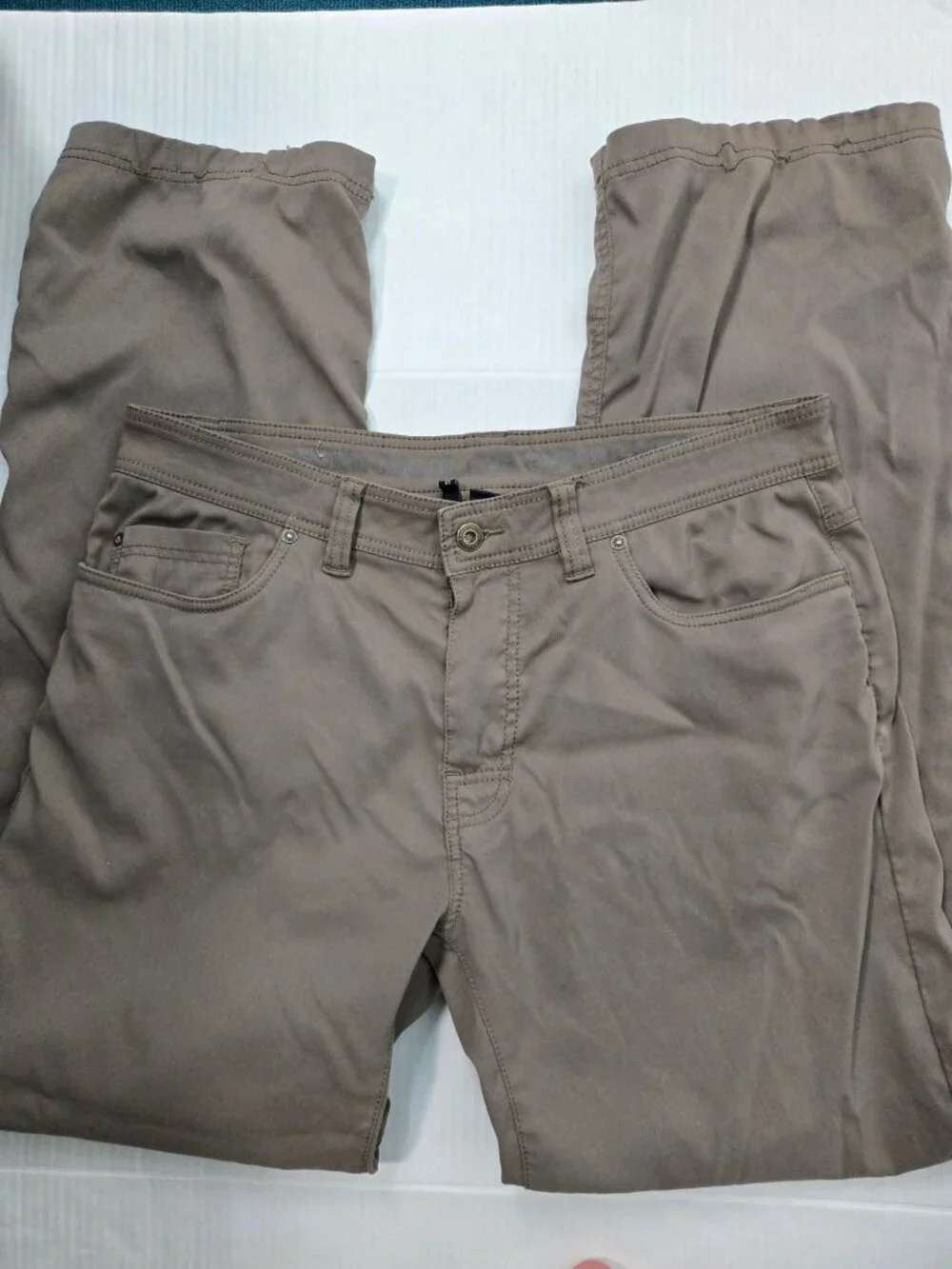 Prana Pants Men's Brion Slim Fit Stretch Hiking Pants Brown UPF FLAW
